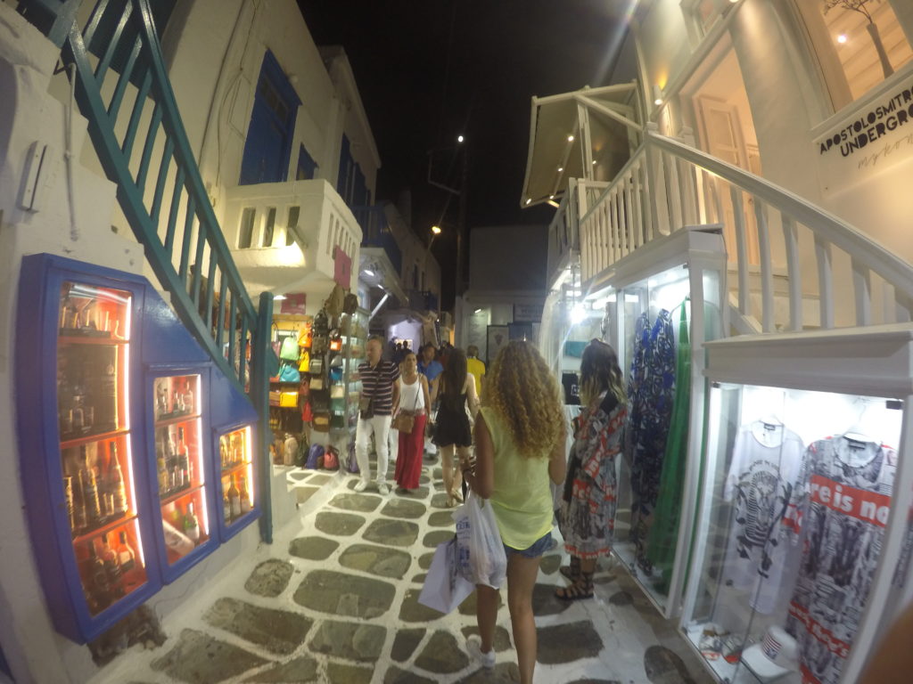 Shopping in Mykonos' Chora Town