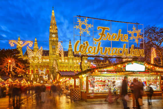 Vienna's Christmas Market via shutterstock